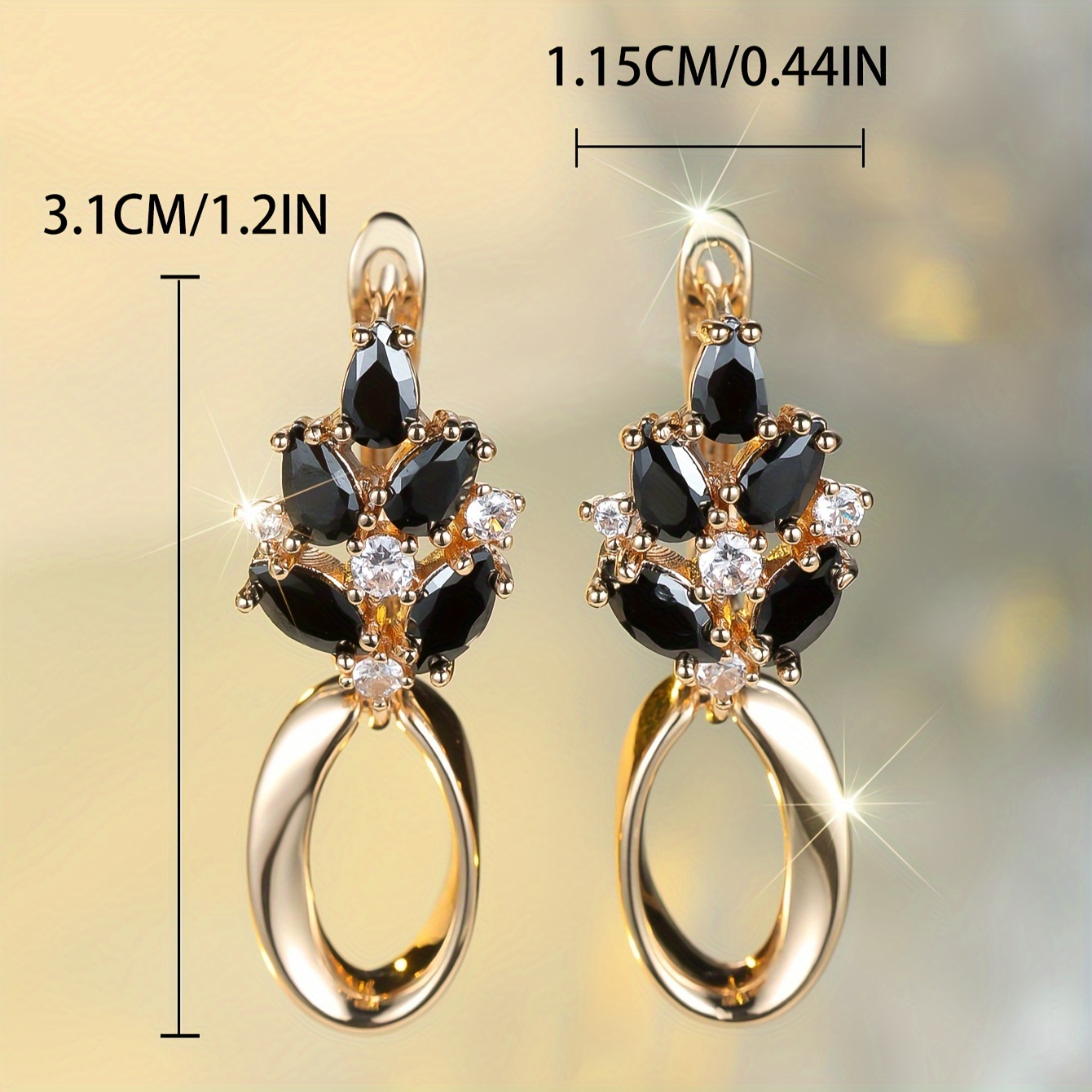 Women's Elegant Drop Earrings with Oval Designs